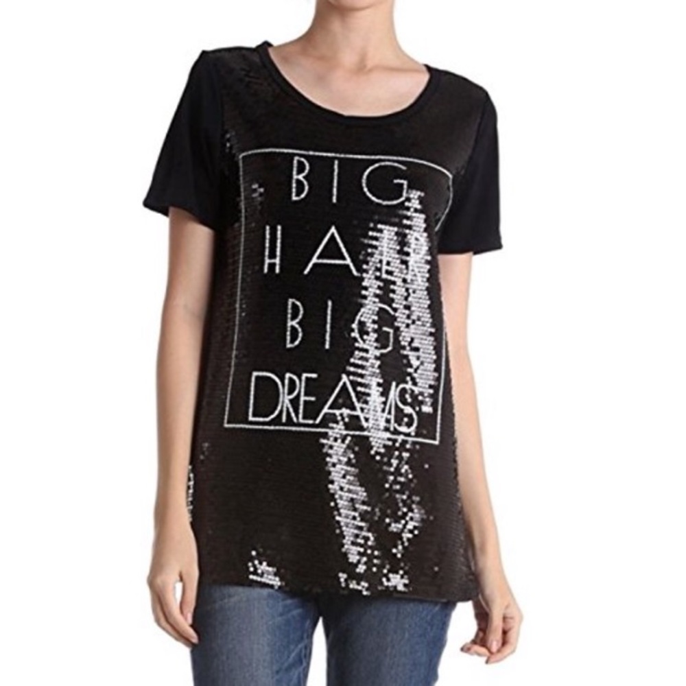 Big Hair Big Dreams Sequin Shirt Size Large